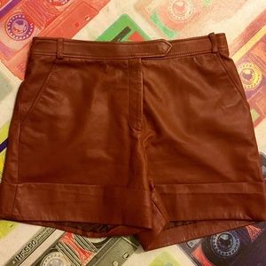 Salvatore Ferragamo 100% Real LEATHER shorts